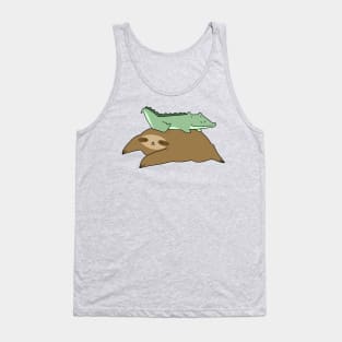 Sloth and Little Alligator Tank Top